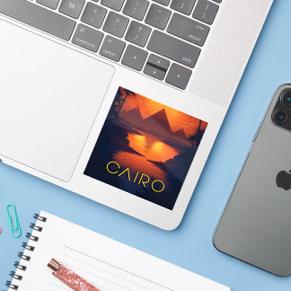 Egypt Sunset: Pyramids and Nile River