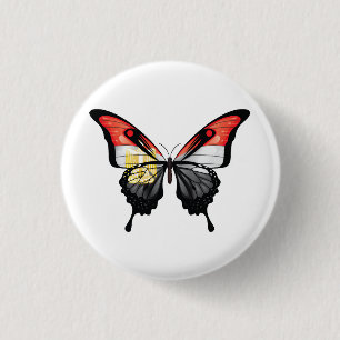 Egypt Swallowtail Butterfly Flag Sticker 3 Cm Round Badge