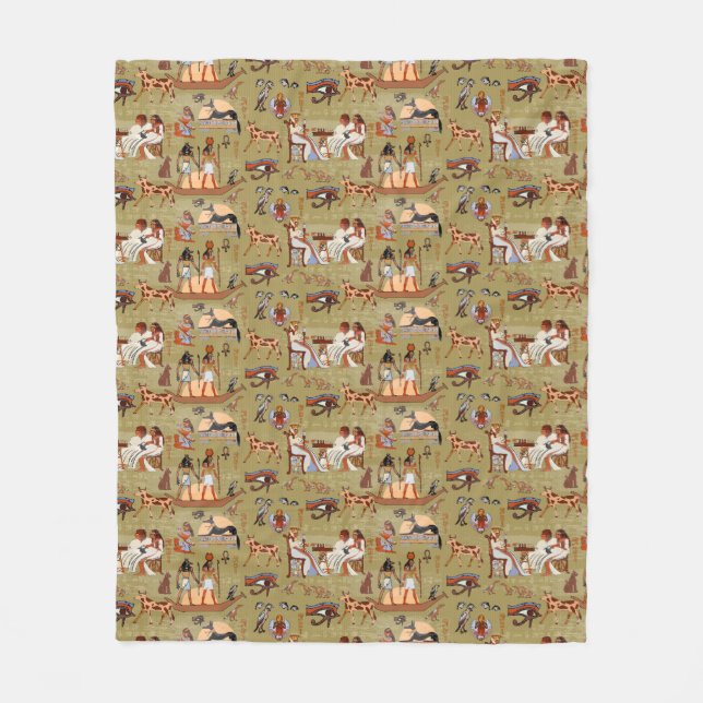Egypt | Symbols Pattern Fleece Blanket (Front)