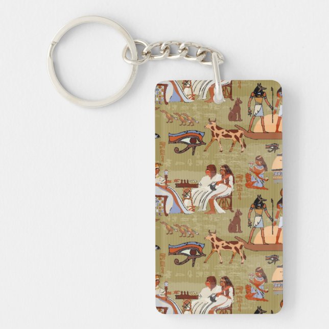 Egypt | Symbols Pattern Key Ring (Front)