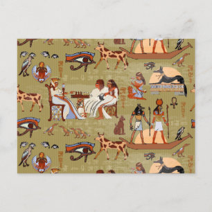 Egypt   Symbols Pattern Postcard
