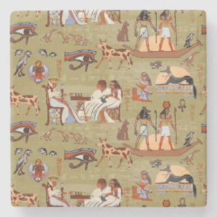Egypt   Symbols Pattern Stone Coaster