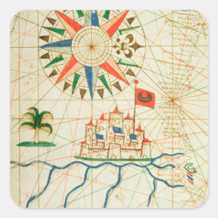 Egypt, the River Nile and Cairo Square Sticker