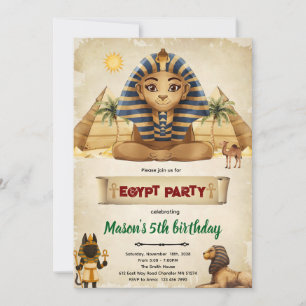 Egypt theme party invitation
