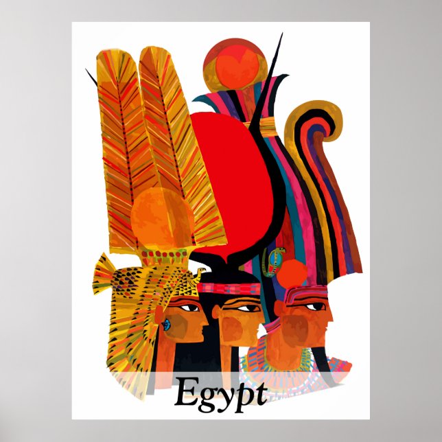 Egypt, Traditional Art, Vintage Travel  Poster (Front)