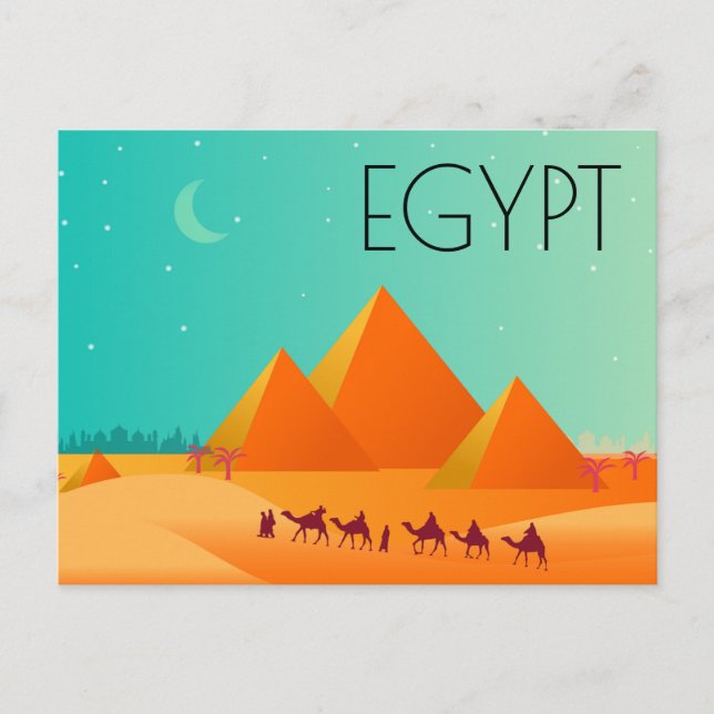 EGYPT TRAVEL POSTCARD (Front)