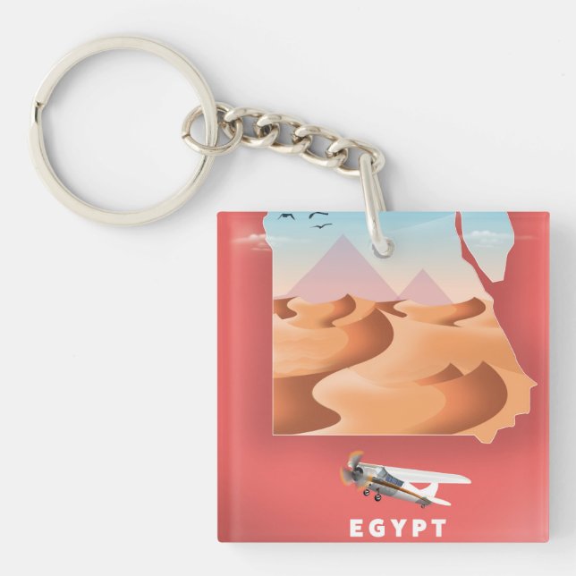Egypt travel poster key ring (Front)