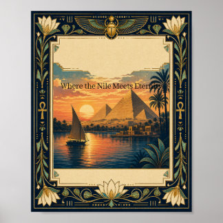Egypt Travel Poster | Where the Nile Meets Eternit