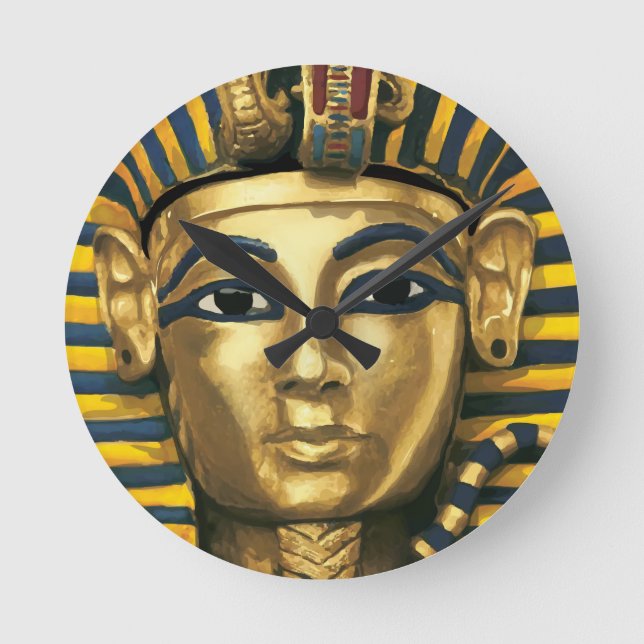 Egypt -Tutankhamun Round Clock (Front)