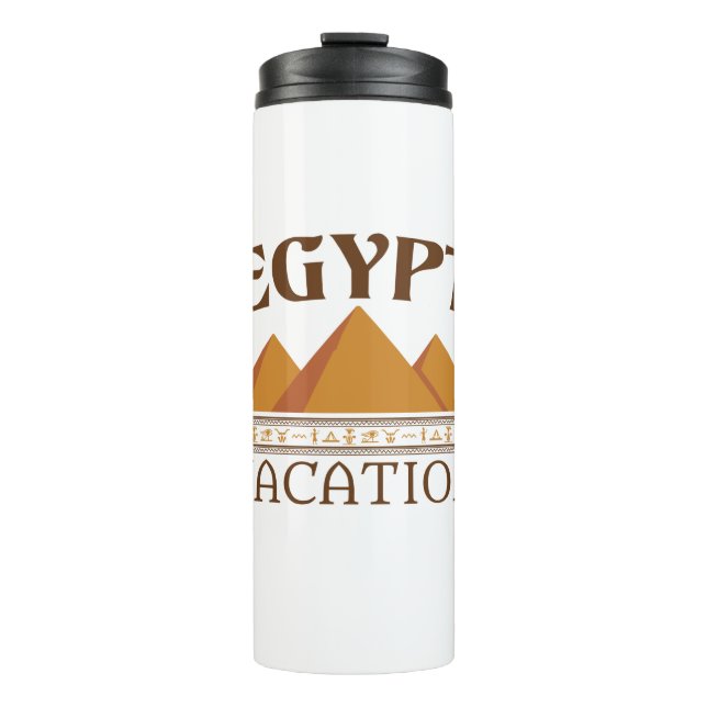 Egypt Vacation Egyptian Tourist Travel Thermal Tumbler (Front)