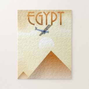 Egypt Vintage style flight poster Jigsaw Puzzle