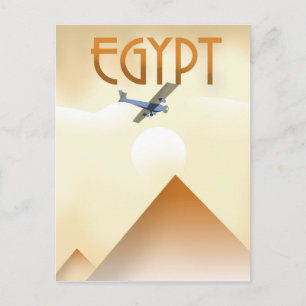 Egypt Vintage style flight poster Postcard