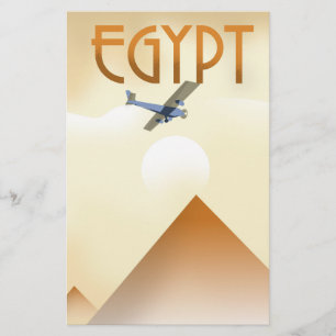 Egypt Vintage style flight poster Stationery