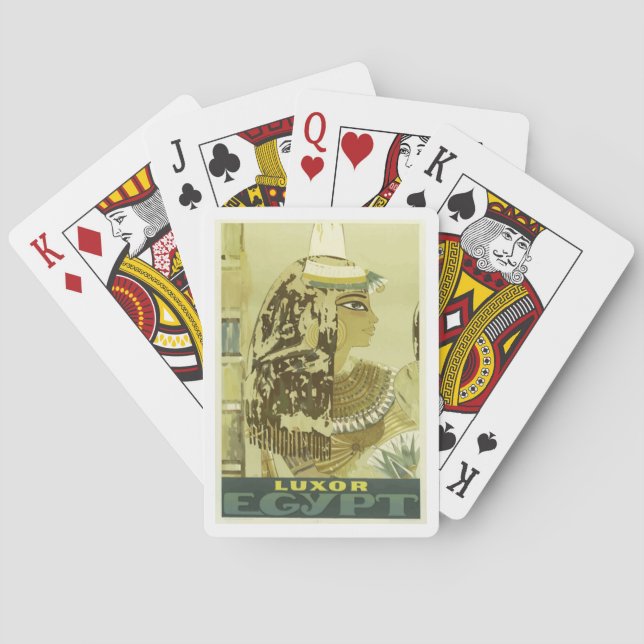 Egypt Vintage Travel Poster Playing Cards (Back)