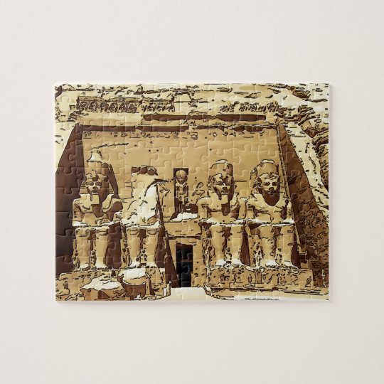 Egyptian Abu Simbel temples Jigsaw Puzzle Zazzle.co.uk