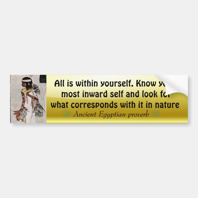 Egyptian Abundance bumper sticker (Front)