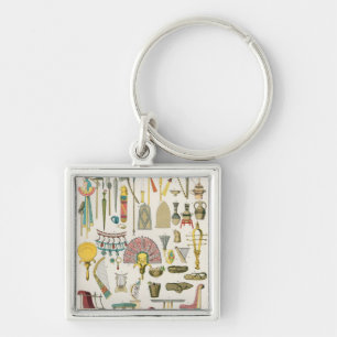 Egyptian Accessories, from 'Trachten der Voelker' Key Ring