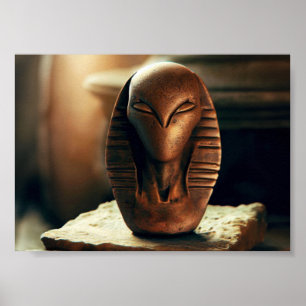 Egyptian Alien Statue Poster