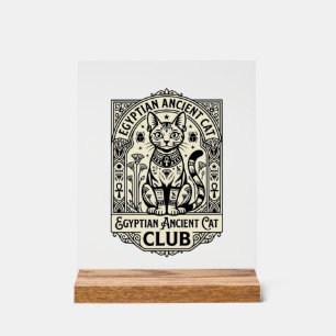 Egyptian Ancient Cat Funny Cat Graphic - Egyptian Acrylic Sign