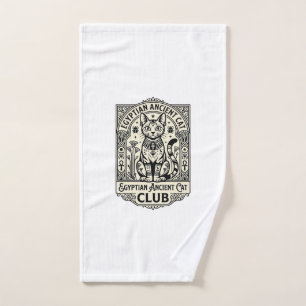Egyptian Ancient Cat Funny Cat Graphic - Egyptian Hand Towel
