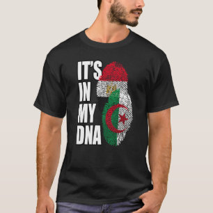 Egyptian And Algerian Mix DNA Flag Heritage T-Shirt
