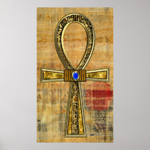 Egyptian Ankh Cross Poster