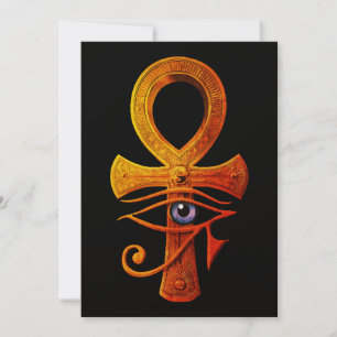 Egyptian Ankh Eye of Horus Ancient Symbol Protect Invitation