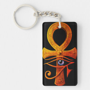 Egyptian Ankh Eye of Horus Ancient Symbol Protect Key Ring