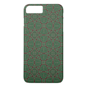 Egyptian arabic geometric pattern in brown green iPhone 8 plus/7 plus case