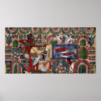 Egyptian Archer Papyrus Poster