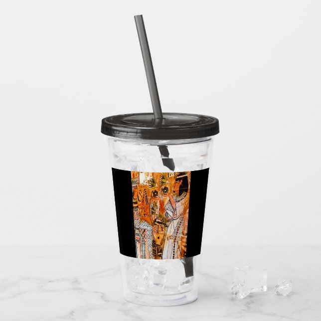 Egyptian Art Acrylic Tumbler (Front Ice)