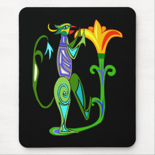 Egyptian Art Deco With A Lotus Flower Mousepad