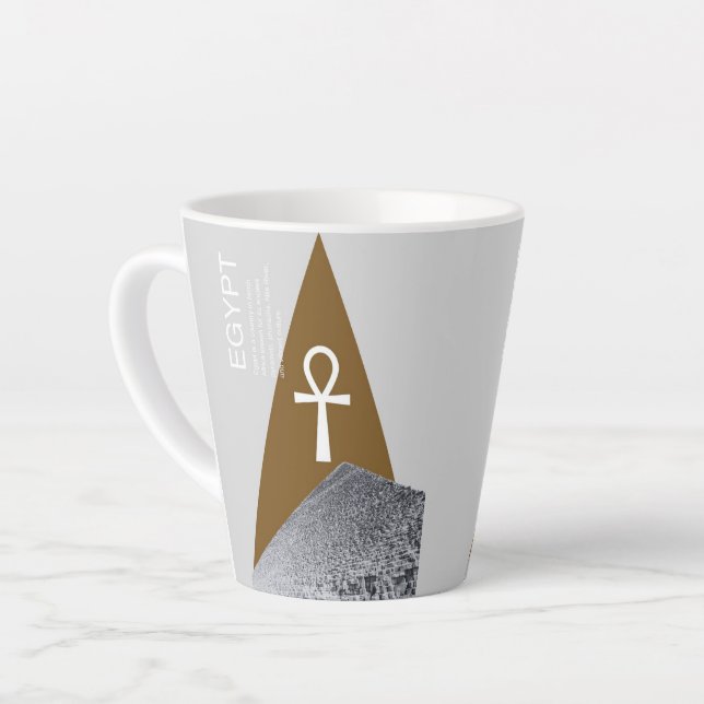 Egyptian art  latte mug (Left Angle)