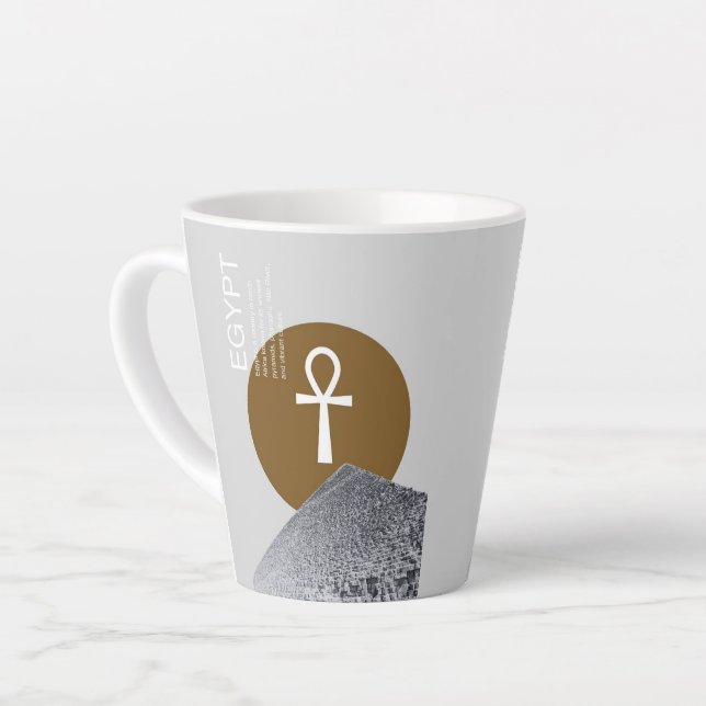 Egyptian art  latte mug (Left Angle)