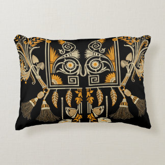 Egyptian art traditional gold border create hand m decorative cushion