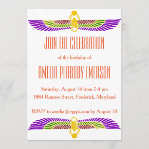 Egyptian Birthday Party Invitation