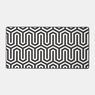 Egyptian Black And White Pattern Decorative Desk Mat