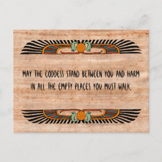 Egyptian Blessing Postcard (Goddess)