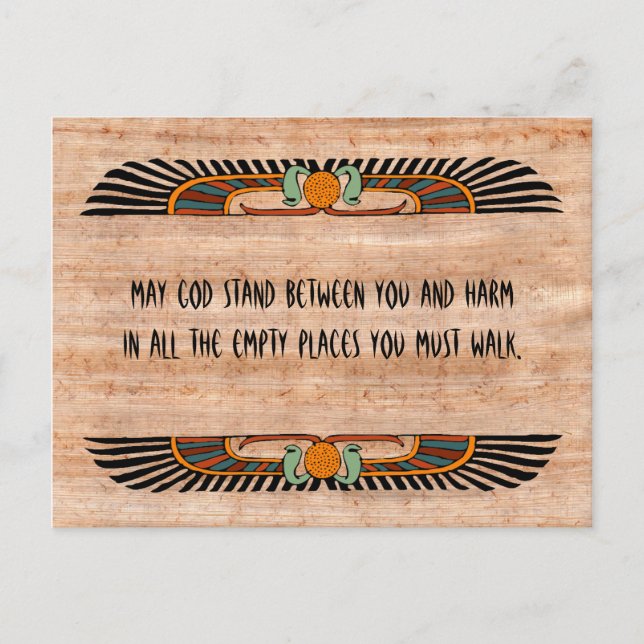 Egyptian Blessing Postcard (Monotheistic) (Front)