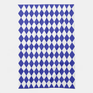 Egyptian Blue Harlequin Tea Towel