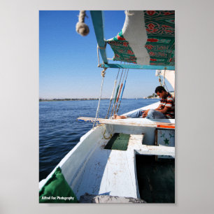 Egyptian Boy on the Nile Poster