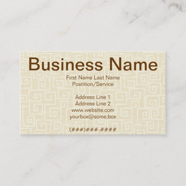 Egyptian Business Card (Front)