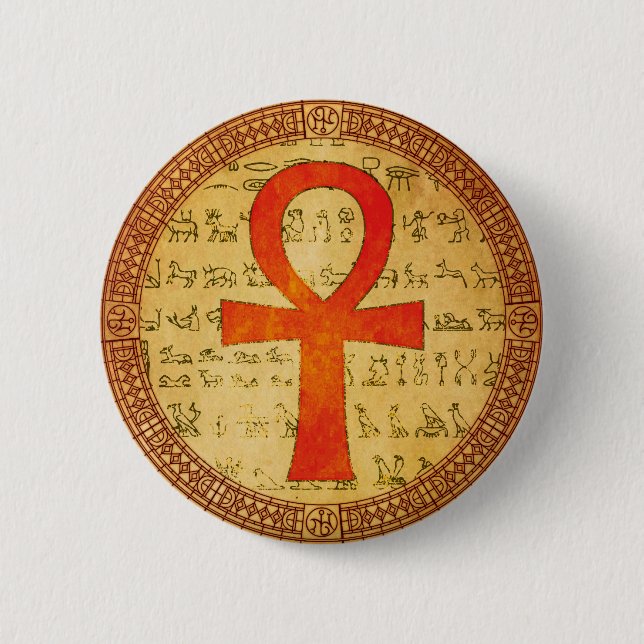 Egyptian Button - Ankh Cross (Front)