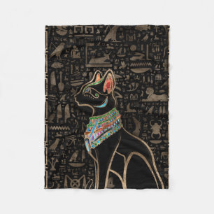 Egyptian Cat - Bastet Fleece Blanket
