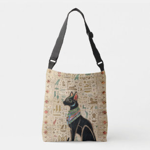 Egyptian Cat - Bastet on papyrus Crossbody Bag