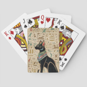 Egyptian Cat - Bastet on papyrus Playing Cards