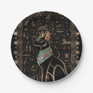 Egyptian Cat - Bastet Paper Plate