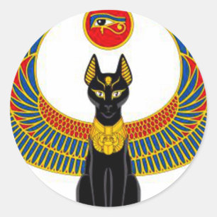 Egyptian Cat Classic Round Sticker