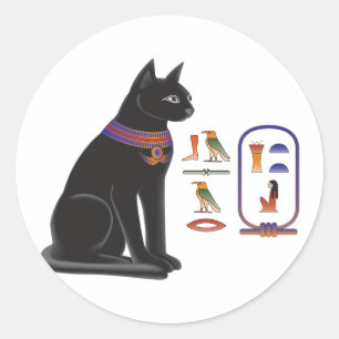 Egyptian Cat Goddess Bastet Classic Round Sticker