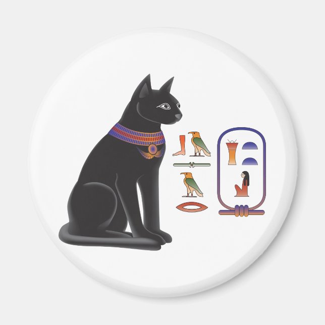 Egyptian Cat Goddess Bastet Magnet (Front)